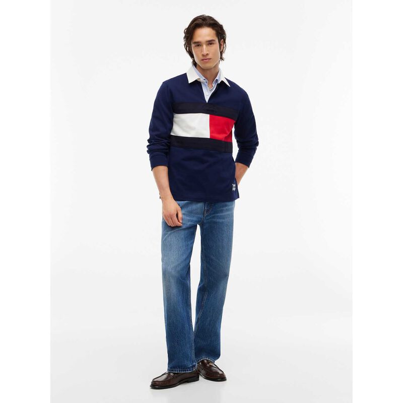 Tommy Hilfiger Colour-Blocked Flag Rugby Sweatshirt image number 3
